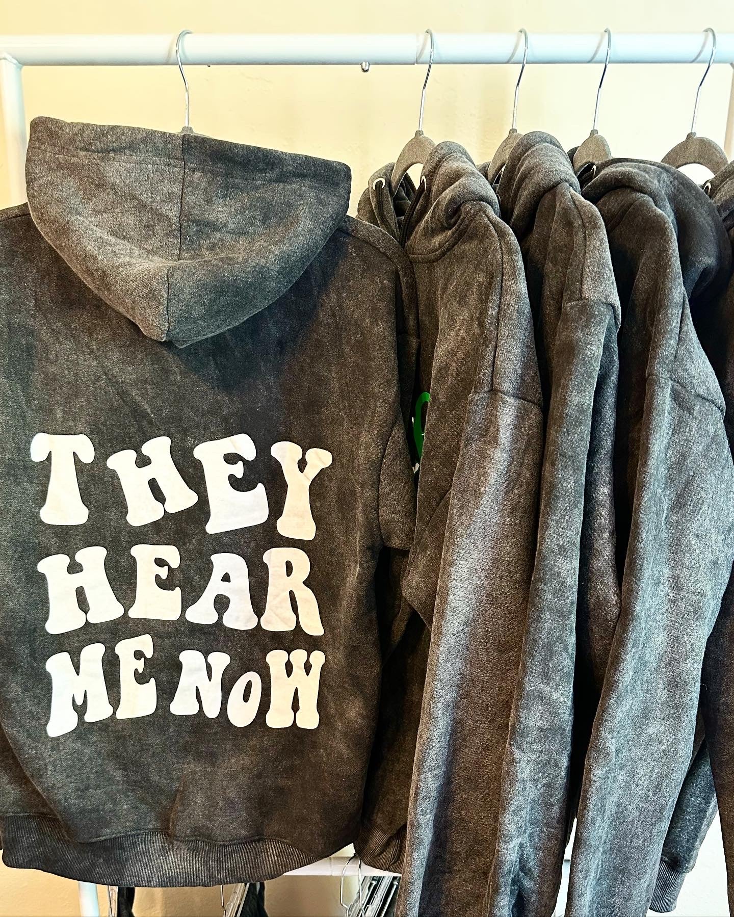 “They Hear Me Now” Washed Hoodie